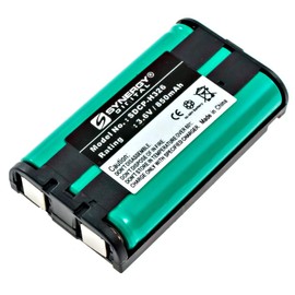Synergy Digital Cordless Phone Battery, Compatible with Panasonic KX-TG5438 Cordless Phone, (Ni-MH, 3.6V, 850 mAh) Ultra Hi-Capacity, Compatible with Panasonic HHR-P104 Battery