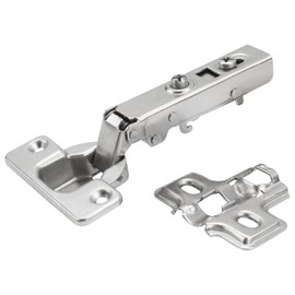 TamBee 4pcs 110 Degree Hinges Frameless Cabinet Hinges Hydraulic Adjustable Mounting Concealed Hinges Soft Close Stainless Steel Buffer Damper 4 Pieces (Full Coverage)