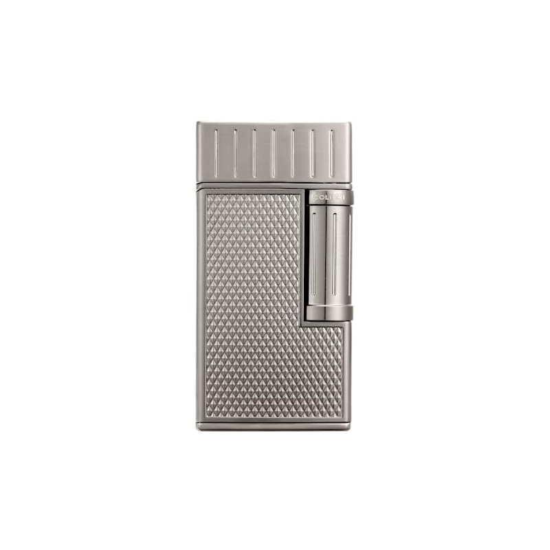 Colibri Julius Double Flame Butane Flint Cigar Lighter with Diamond-Pattern