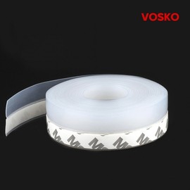 Bosco Transparent Weatherstripping 5m, Draft Stopper Tape, Door Gap Seal, Window Wind Blocker, Gap Filler Bosco Transparent Weatherstripping 25x5m 3ea