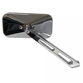 Moore Parts Manx Buggy Chrome Sideview Rectangular Mirror W/Aluminum Mount, Each
