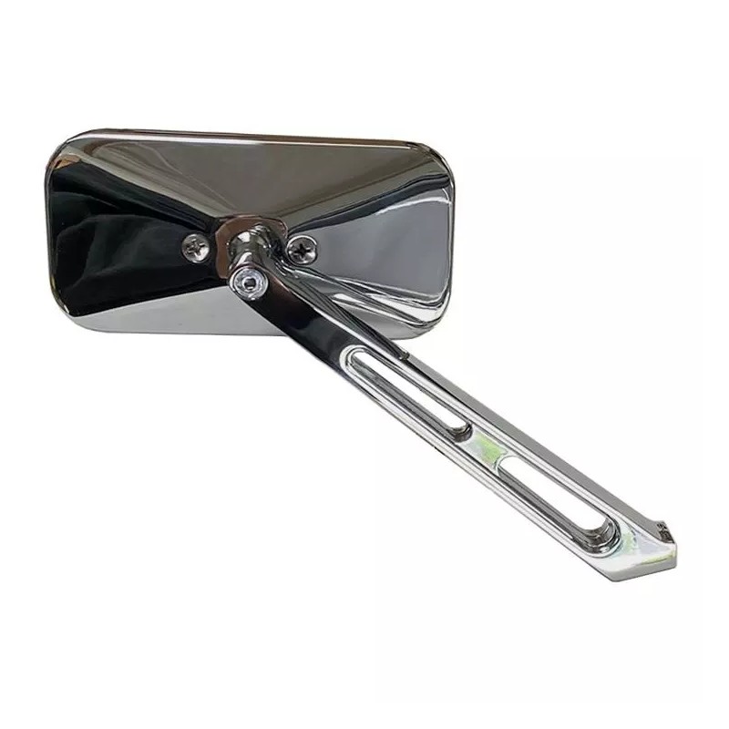 Moore Parts Manx Buggy Chrome Sideview Rectangular Mirror W/Aluminum Mount,