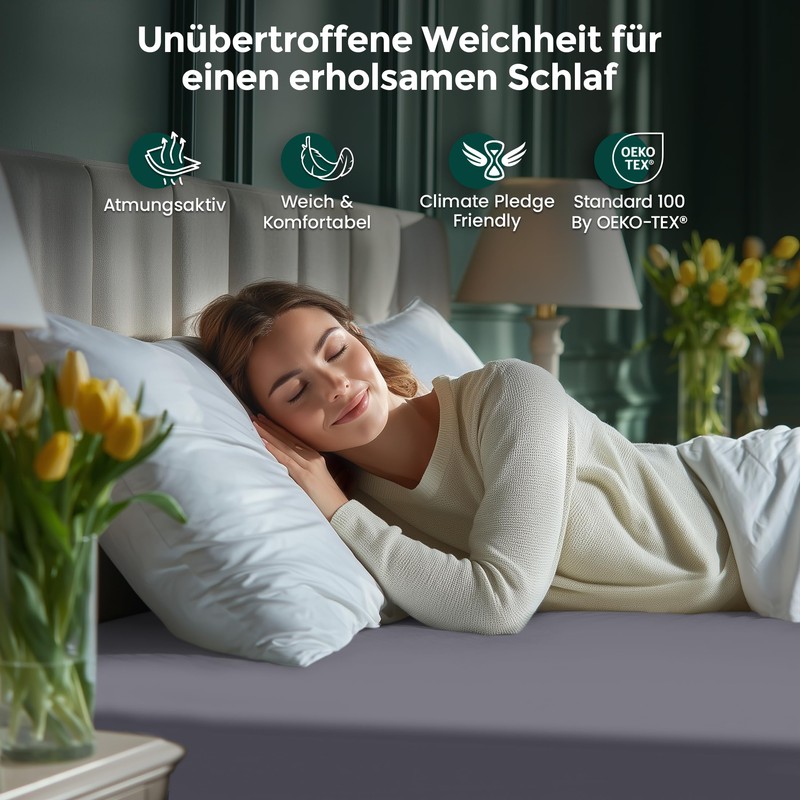 Utopia Bedding Fitted Sheet, Brushed Microfibre, up to 30 cm,