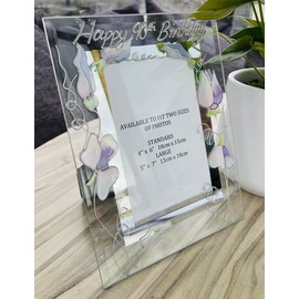 90th Birthday Gift Photo Frame (Port) Large 5" x 7" Sweet Pea