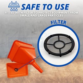 Dunnet Tools Large Tractor Funnel Heavy Duty Fuel Petrol Oil Diesel Tractor Farmer Wide Large Automotive Mechanic Funnel Filter Professional Diy Fluids