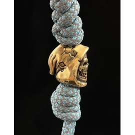 StarWay 2pcs Death Skull-0 EDC Out Brass Knife Beads Umbrella Rope Cord Outdoor Knife Pendant Paracord Lanyard Bead