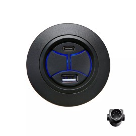 Mushe Power Recliner 5 Pin Round Switch Control with USB Type C Port and Backlight