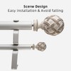 Ycolnaefllr 1 Inch Diameter Double Curtain Rod Set for Windows