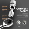 Fongmore 4 Pieces 1/2 to 3/8 Square Ratchet Socket Adapter