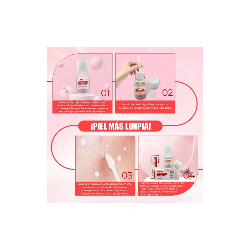 Loción Secante Antiacné Ácido Salicílico 10ml Oukeya