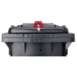 FELGNER - SUDHAUS Wheelie Bin Lock 2330 | Locking for Rubbish Containers, Wheelie Bins for 2 Wheel Containers with Standard Lid and 120 and 240 Litres | Wheelie Bin Lock | with Key