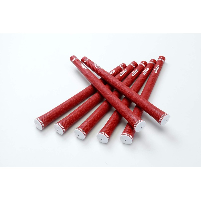 elitegrips CX50 Golf Grips, Set of 7, Classic Red with