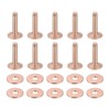 sourcing map 50 Set Copper Rivets and Burrs, 10x3.3x14mm Solid