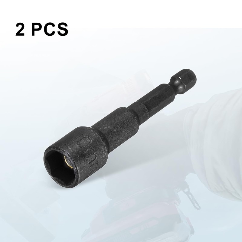 sourcing map 2pcs Magnetic Nut Driver 10mm Hex Drive Socket