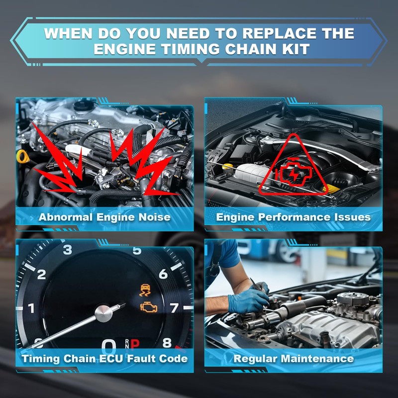 GSNIZ 13028-6N20A Engine Timing Chain Repair Kit Compatible with Nissan
