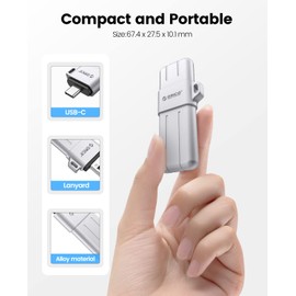 ORICO USB 3.0 Flash Drive 128GB,Memory Stick 128GB 260 MB/s Reading Thumb Drive with Keychain USB Flash Drive Metal USB Drive Data Storage Compatible with Computer/Laptop（U3S）