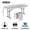 Lifetime Commercial Fold-in-Half Table, 6-Foot, Almond