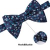 Alizeal Mens Pre-tied Floral Bow Tie Wedding Party Luxury Pocket