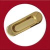 Universal Hardware Oval Pull Finger Recessed Brass Door Handle Recessed