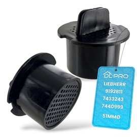 DL-pro 2 x Carbon Filter Compatible with Liebherr 7433243 Round 51 mm Activated Carbon Filter Air Filter for Wine Fridge Wine Cabinet Fridge Freezer Combination