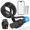 Anweller Bicycle Lock Fingerprint with 2 Keys, Bicycle Cable Locks
