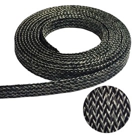Electriduct 3/8" Tinned Copper Metal PET Expandable Braided Sleeving Flexible Cable Mesh - 25 Feet