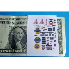 Donna's HO 1:87 Slot Car OR 1/64 Diecast Car Stickers,FOR BUILDINGS & CARS, CHEVY RULES