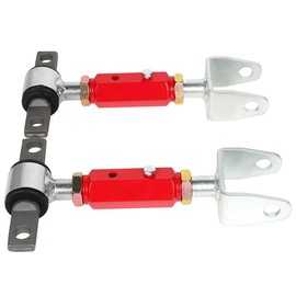 ROADFAR Suspension Red Upgrade Adjustable Rear Upper Control Arms Camber Kit Compatible fit for Acura RSX 2002-2006 for Honda Civic 2001-2005