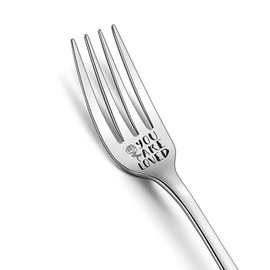 RFTWXHPN Anniversary Birthday Gifts for Boyfriend Girlfriend You are Loved Forks Gifts for Daughter Papa Christmas Valentine's Day Gifts for Wife Husband Couples 8 Inch Dessert Fork