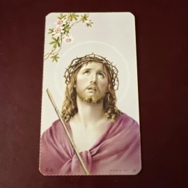 Vintage Catholic Holy Card - Ecce Homo - The Agony Of Jesus