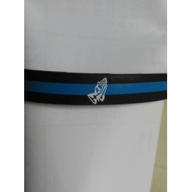 My own design of praying hands over the thin blue Thin Blue Line Police First Responders  Bracelet Pray for Officers Daily Gear