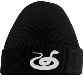 Hippowarehouse Snake Embroidered Beanie Hat Black