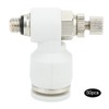50Pcs Air Flow Control Valve Pneumatic White Adjustment Durable Quick