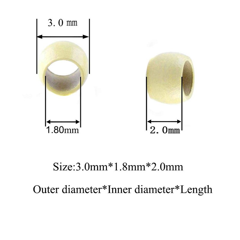 Kullke Nano Rings Micro Beads (1000PCS, 8 Dark Blond)