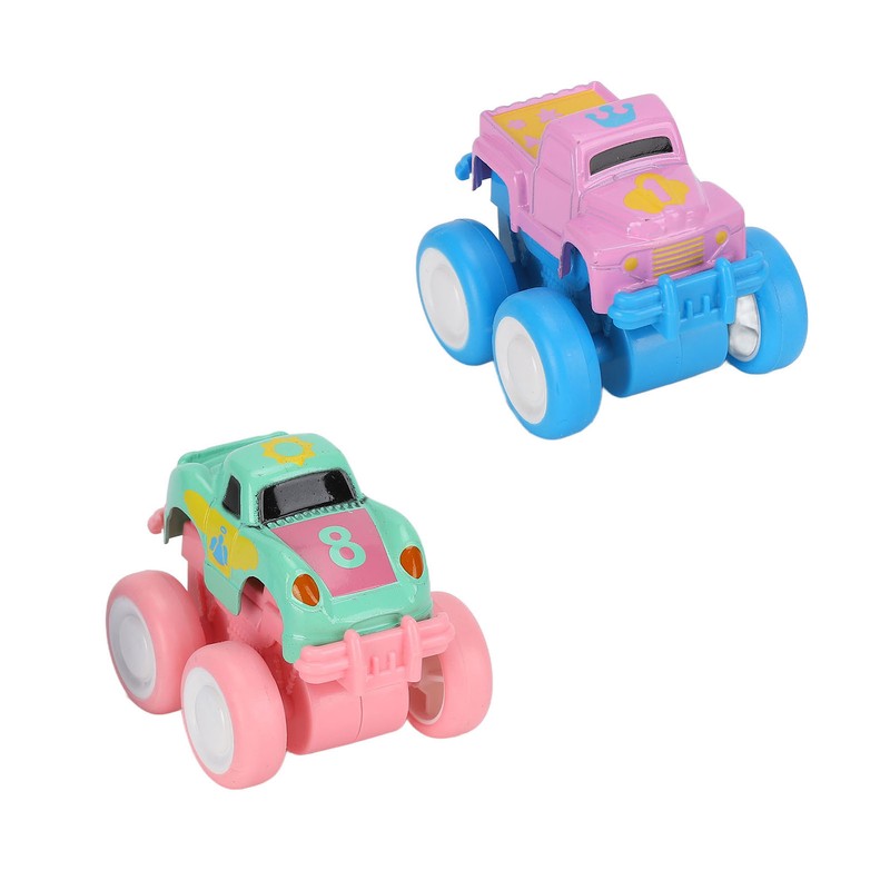 4pcs Pull Back Car Toys Cartoon Q Version Alloy Vehicle