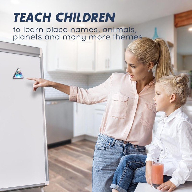 1x Triangle MDF Magnet 6cm - World Globe Map Pandemic