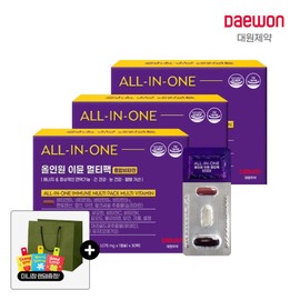 3 Boxes of 25-Type All-in-One Immune Multi-Pack Multivitamin (Milk Thistle + Lutein + rTG Omega-3) / Free Shopping Bag + Paper Charm / 25종 올인원 이뮨 멀티팩 종합비타민 (밀크씨슬+루테인+알티지 rTG 오메가3) 3박스  쇼핑백+페이퍼참 증정