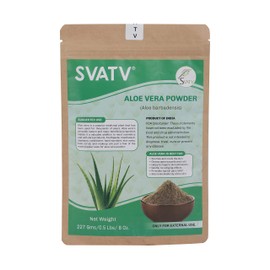 SVATV Natural Aloe Vera Powder for Face Pack and Mask, Naturally Luminous, Improves Elasticity, Rich Conditioner for Skin and Hair Care, 227g