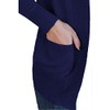 VOIANLIMO Womens Open Front Casual Knit Lightweight Long Sleeve Navy