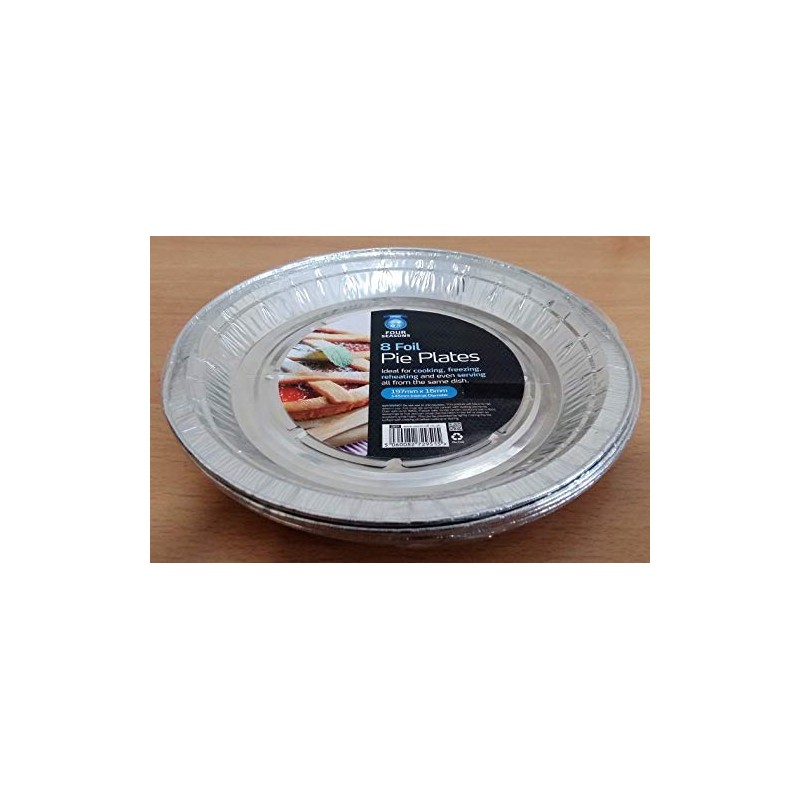 Zoom Round Aluminium Foil Pie Plate Dish 197mmx16mm Bake Oven