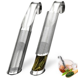 2 Pack Tea Infusers, Extra Fine Mesh Tea Strainer for Loose Tea, Stainless Steel Long Handle Tea Steeper Diffuser for Leaf Tea, Coffee, Spices, Seasonings