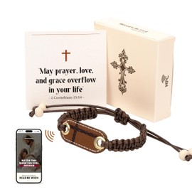 DuduCraft Cross bracelet, Daily bible verse bracelet - Christian Christmas gifts for women, mom, dad, teen, wife - christian gifts, Mother in law birthday gift, Back to college gift