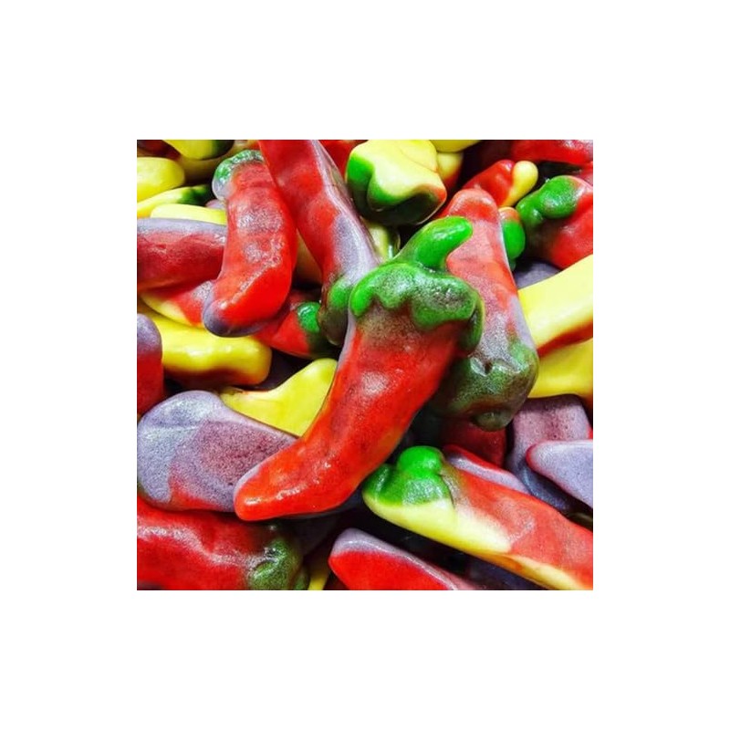Spicy Fire Peppers Gummi Candy, 2.2 lb Bag, Soft and