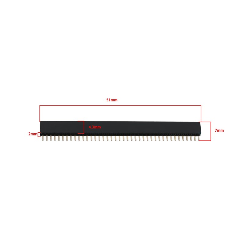 VGOL Pack of 20 40 Pin Single Row Straight Female