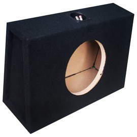 Audiotek CA-12SME 12" inch Single Angle Sealed Hatchback Box Sub Speaker Truck Subwoofer - Single Box - All MDF