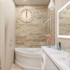 Fdit 23 cm Diameter Sauna Clock Wall Hanging Wooden Clock