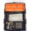 Plastic Tool Storage Box, Portable Waterproof Organizer Box with Adjustable
