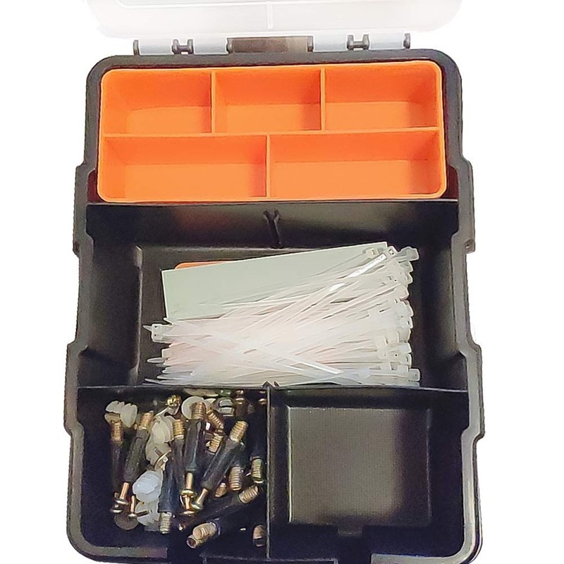Plastic Tool Storage Box, Portable Waterproof Organizer Box with Adjustable