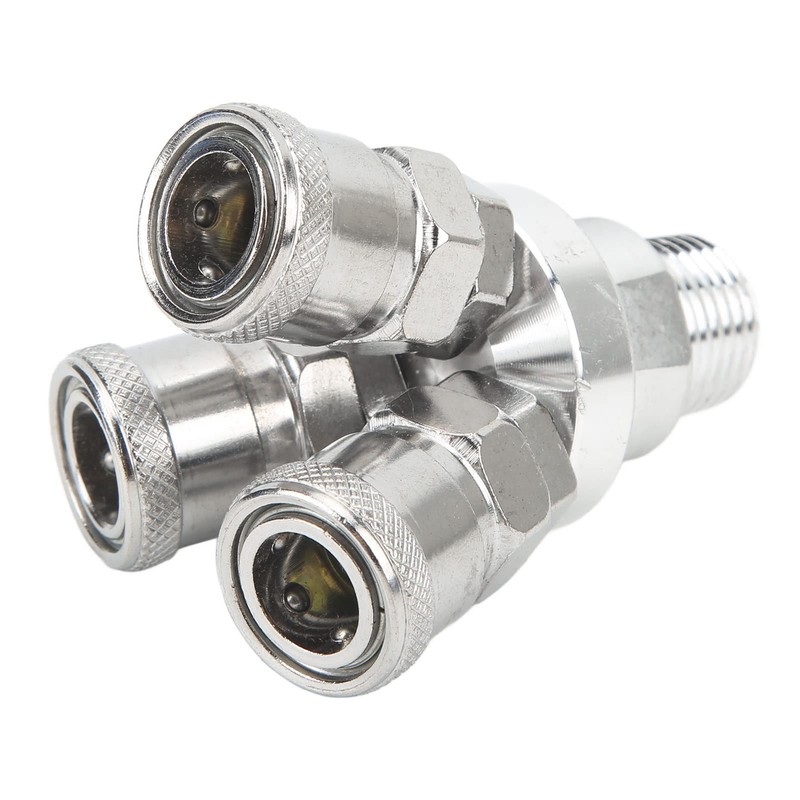 Kadimendium 3 Way Quick Coupler Quick Connect Air Hose Splitter