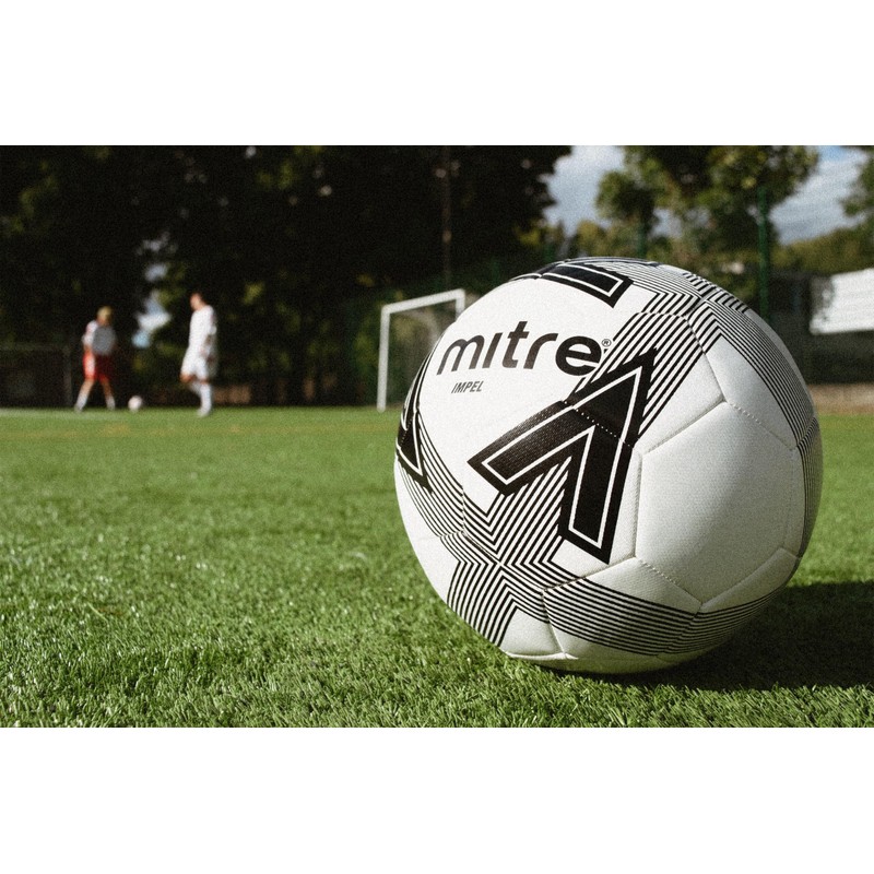 Mitre Impel L30P Football, Highly Durable, Shape Retention, White/Black, 3